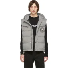Balmain Black and White Down Houndstooth Vest