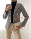 Пиджак а -ля Balmain Клетка Chanel с фурнитурой Balmain