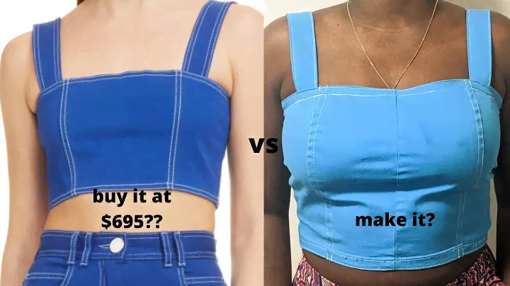 Укороченный джинсовый топ в стиле DIY Balmain (695 долларов США) | Экономная трансформация | Купить против Сделать