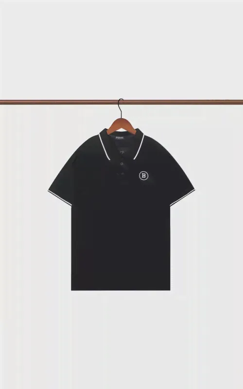 Поло Balmain With Logo And Text "Black"-0