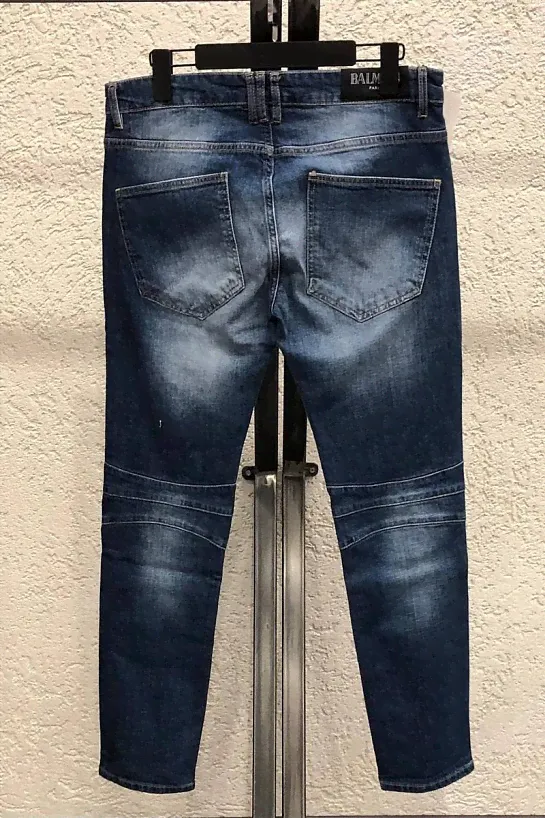 Мужские джинсы Balmain Paris - Blue-1