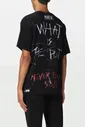 Мужская чёрная футболка Balmain graffiti-print