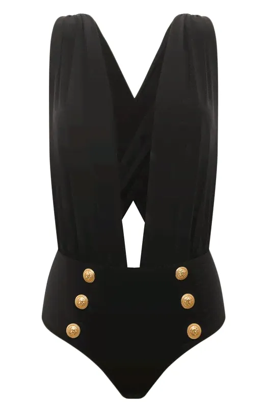 Слитный купальник Balmain BKBUB1380, цвет чёрный
