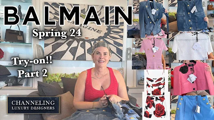 Balmain Spring Summer 2024 Womens Ready to Wear Try On Video 2 Denim Jacket, Shorts, Dress, Rose!
