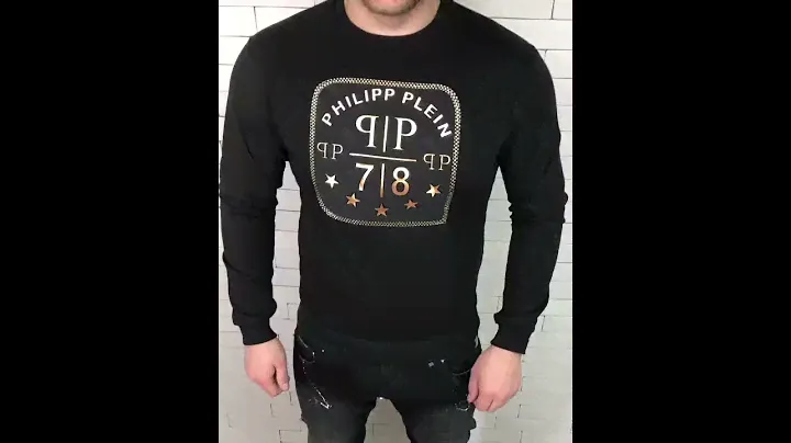 Свитшот мужской Philipp Plein D2858 черный видео
