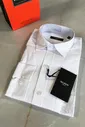 Мужская рубашка Balmain embroidered logo - White