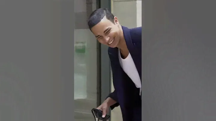 Olivier Rousteing and Loic Prigent stairs challenge at Balmain office #badabalmainboum