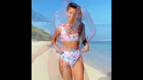 Ready for your next adventure? try our butterfly print high waist bikini.